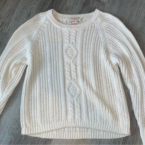 White Knit Vintage Sweater